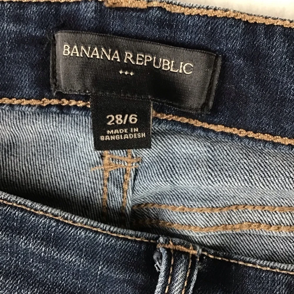 Banana Republic Factory Dark Blue Denim Bermuda Shorts